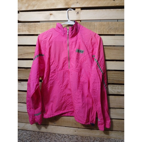 Nike Jackets & Blazers - Vintage 80s 90s Nike Neon Pink 1/2 Zip Windbreaker Jacket Womens Medium